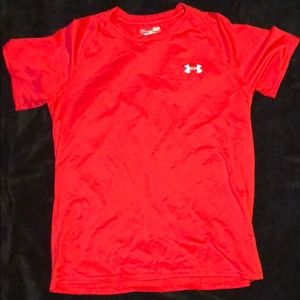 Red Under Armour Heatgear Short Sleeve Shirt